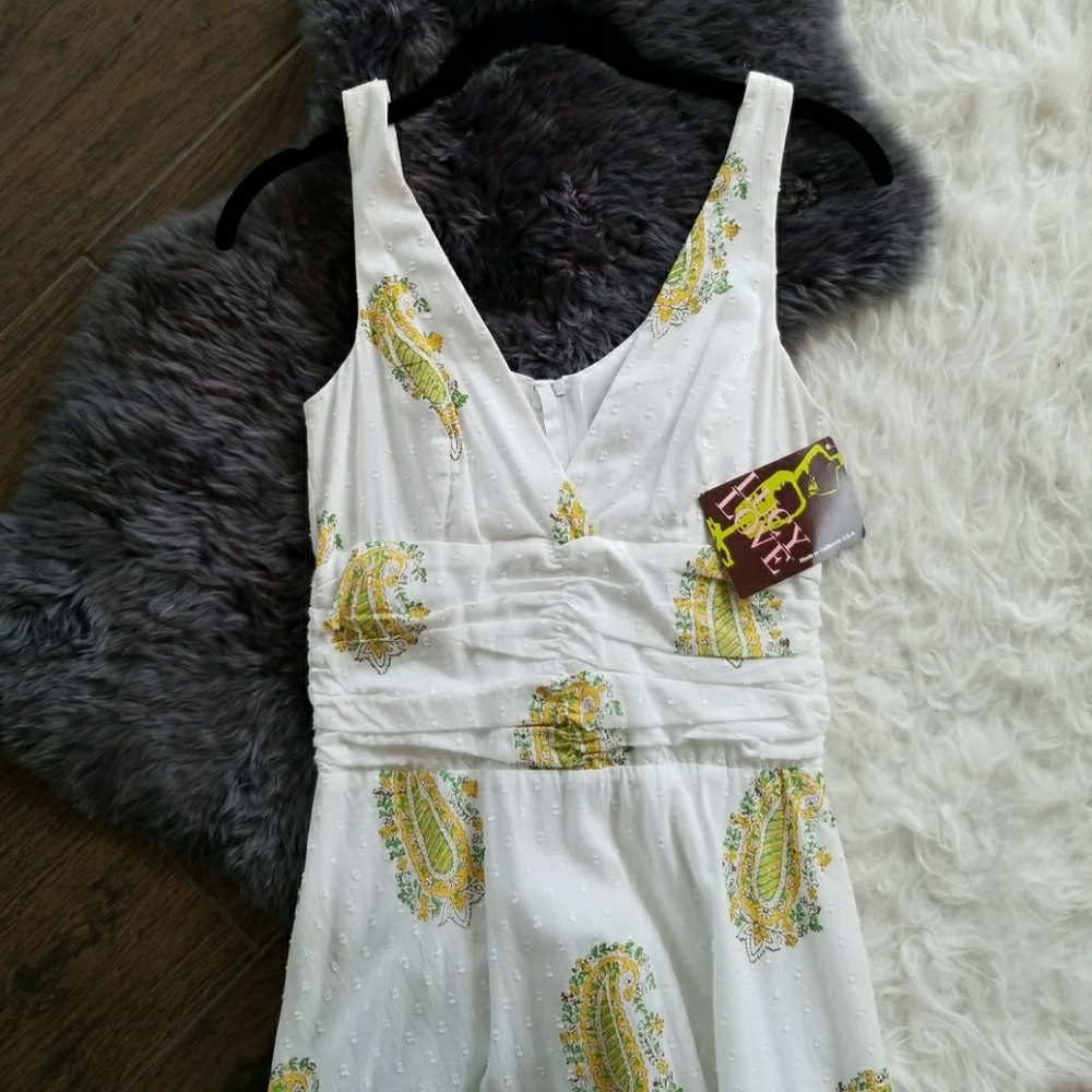 NWT Lucy Love Vintage Inspired Linen Day Dress